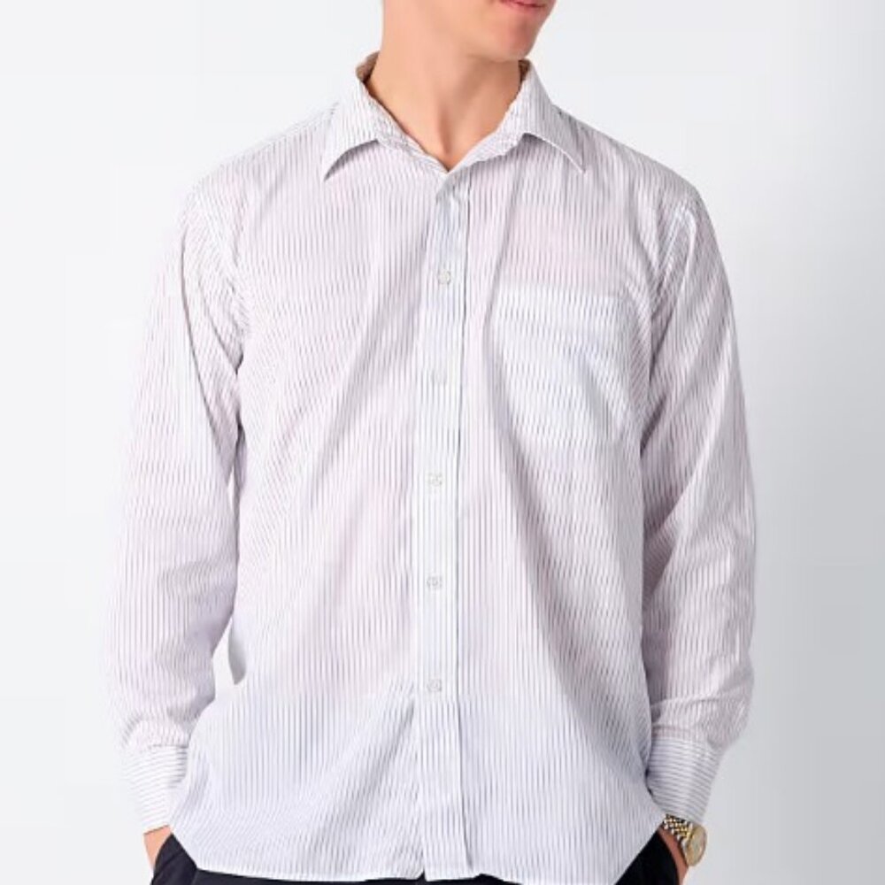 Christian Dior striped button down shirt white, red men's size 15-33